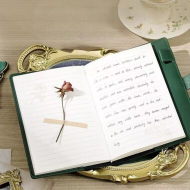 Minimalist literary diary with password lock