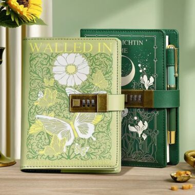 Minimalist literary diary with password lock