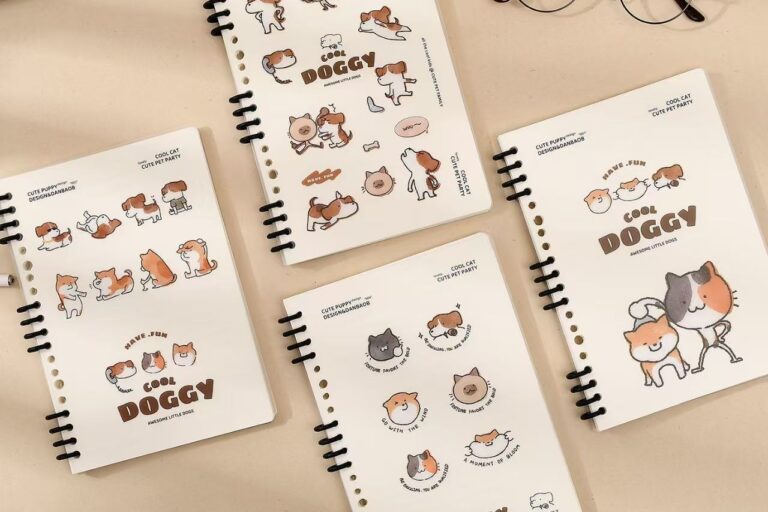 Cute Cat & Dog A5 Detachable Spiral Notebook (4) Cute cat and dog A5 detachable spiral notebook