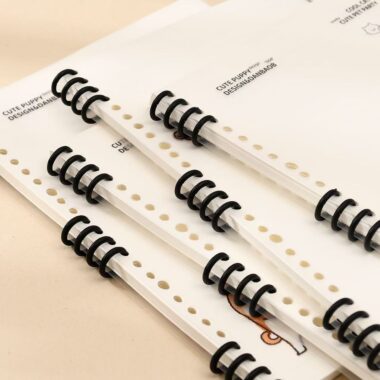 Cute cat and dog A5 detachable spiral notebook