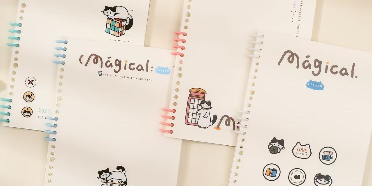 Detachable cute cat high-aesthetic classmate notebook