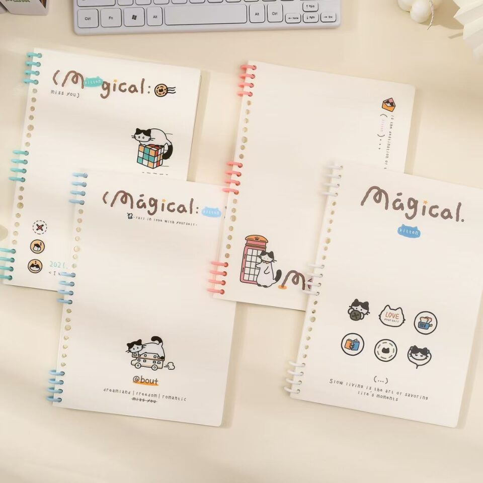 Detachable cute cat high-aesthetic classmate notebook