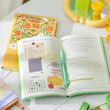 European vintage fresh hardcover classmate notebook