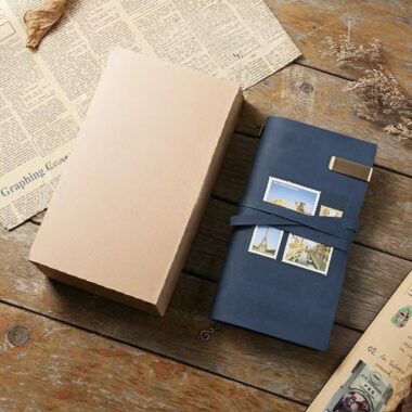 Genuine leather travel notebook for custom business orders