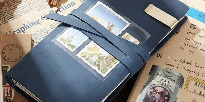 Genuine leather travel notebook for custom business orders