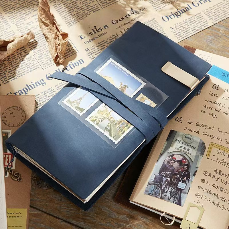 Genuine leather travel notebook for custom business orders