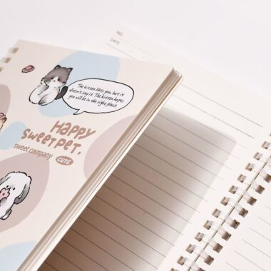 Cute happy pet A5 soft spiral thickened notebook
