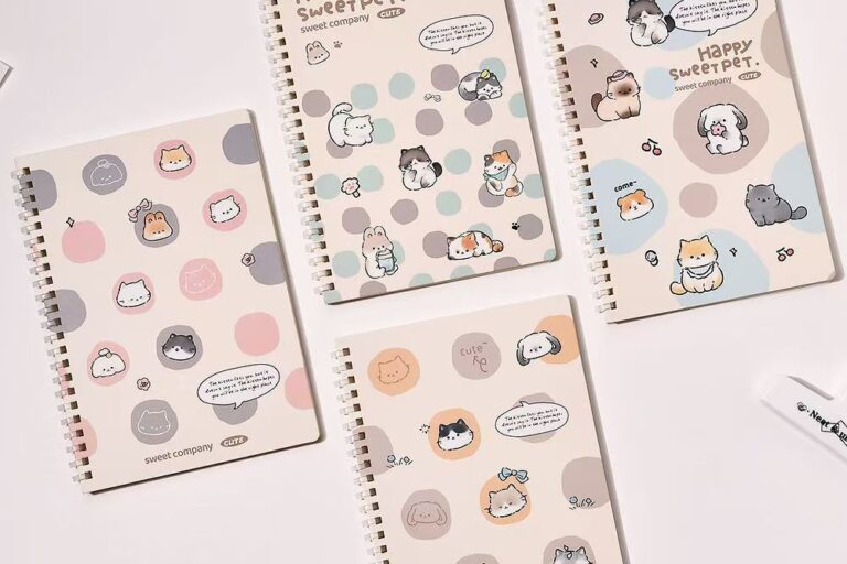 Happy Pet High-Aesthetic A5 Soft Spiral Notebook (4) Cute happy pet A5 soft spiral thickened notebook
