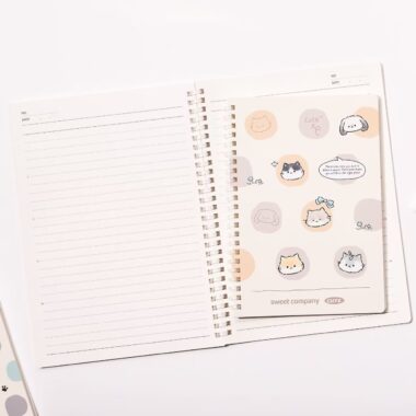 Cute happy pet A5 soft spiral thickened notebook