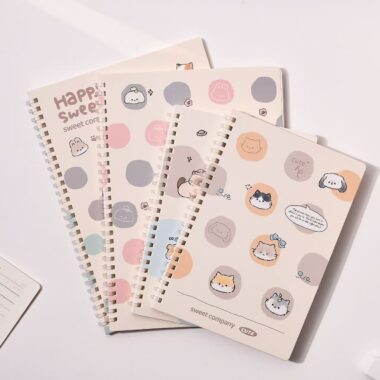 Cute happy pet A5 soft spiral thickened notebook