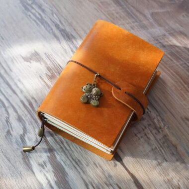 Luxury removable genuine leather notebook for corporate custom orders