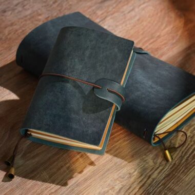 Luxury removable genuine leather notebook for corporate custom orders