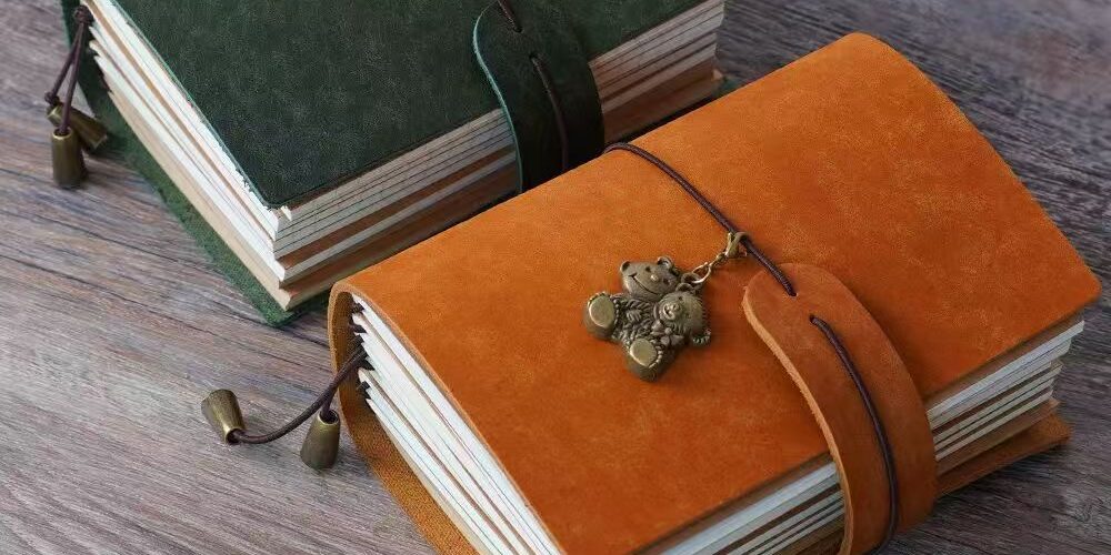 Luxury removable genuine leather notebook for corporate custom orders