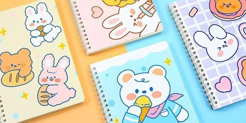 Minimal cute A5 spiral notebook for students