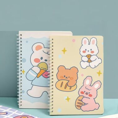 Minimal cute A5 spiral notebook for students