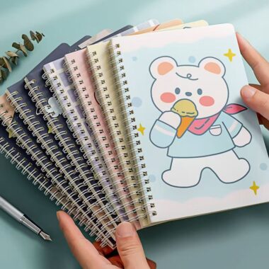 Minimal cute A5 spiral notebook for students
