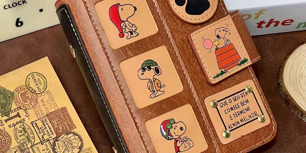 Portable A7 Snoopy vintage diary with cute cover