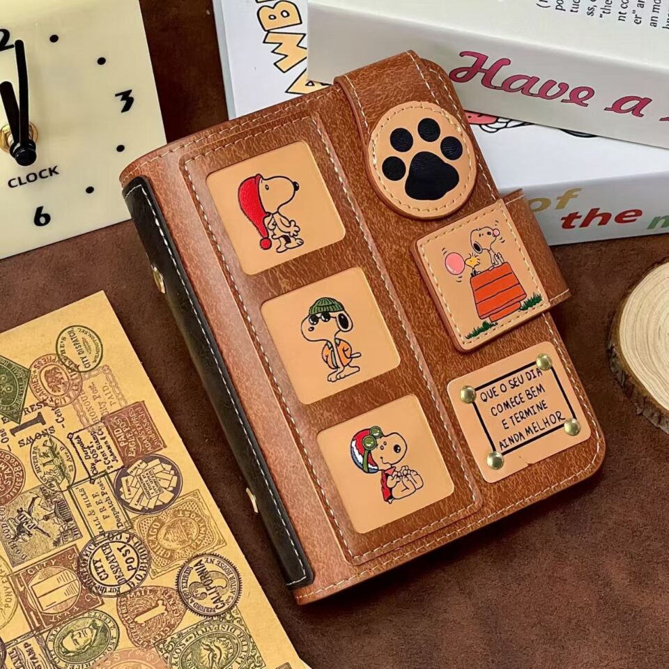 Portable A7 Snoopy vintage diary with cute cover