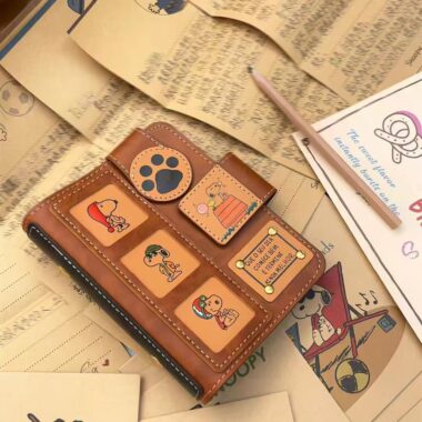 Portable A7 Snoopy vintage diary with cute cover