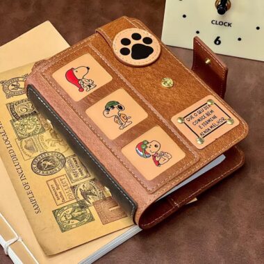 Portable A7 Snoopy vintage diary with cute cover