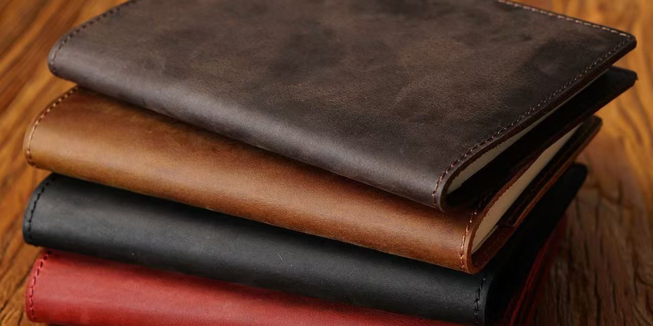 Vintage business leather notebook in A5 A6 B5 sizes with factory customization