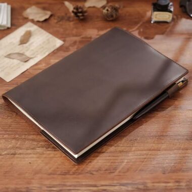 Vintage business leather notebook in A5 A6 B5 sizes with factory customization