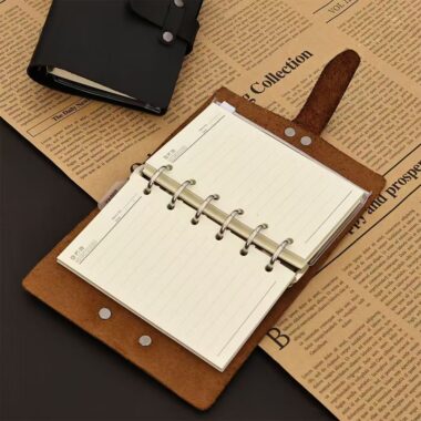 Vintage business travel leather notebook with custom options