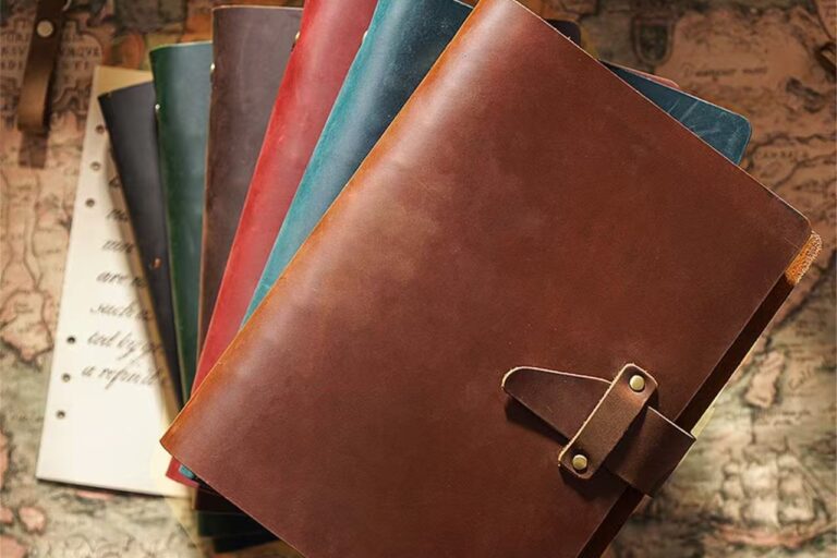 Vintage Business Travel Leather Notebook (5) Vintage business travel leather notebook with custom options
