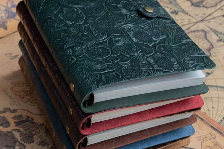 Vintage Embossed Leather Notebook (1) Vintage embossed thick leather notebook in A4 B5 A5 sizes