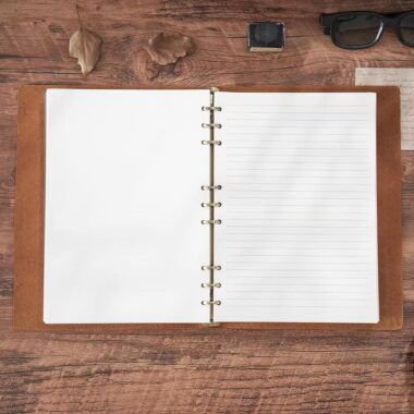 Vintage embossed thick leather notebook in A4 B5 A5 sizes