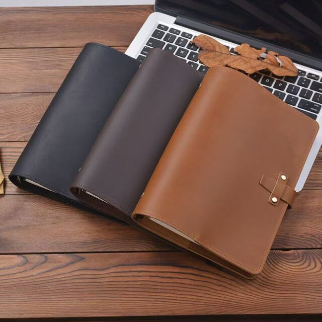 Vintage genuine leather notebook for custom branding