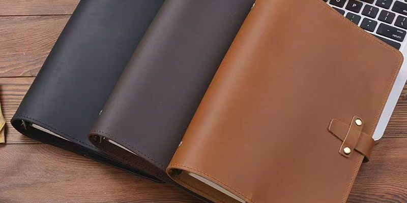 Vintage genuine leather notebook for custom branding