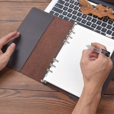 Vintage genuine leather notebook for custom branding