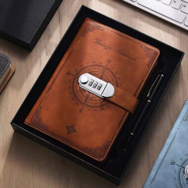 Vintage thickened password diary with classic cover