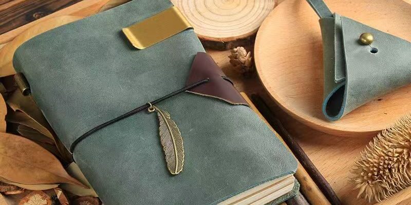 Vintage refillable leather travel notebook for custom orders